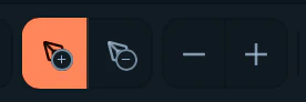 The canvas anchor editing tool buttons.