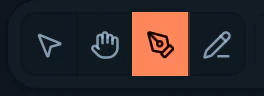 The canvas toolbar's four tool buttons.