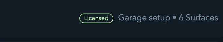 The toolbar license badge reading Licensed.