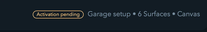 The toolbar license badge reading Activation pending.