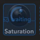 A parameter fader showing the waiting overlay during MIDI learn.