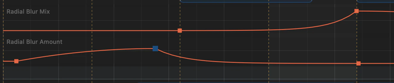 Automation lanes with editable point curves under a timeline track.